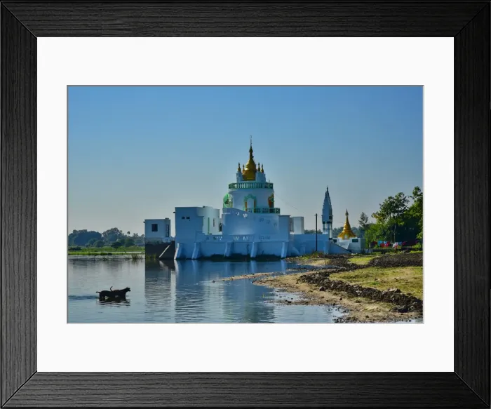 Framed Print : u bein bridge temple Myanmar Framed Print : u bein bridge temple Myanmar