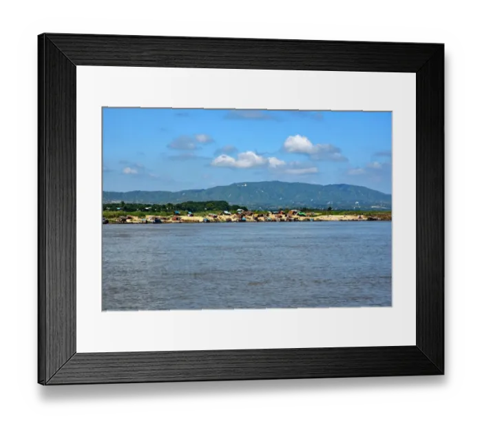 Framed Print : Irrawaddy river landscape Myanmar Framed Print : Irrawaddy river landscape Myanmar