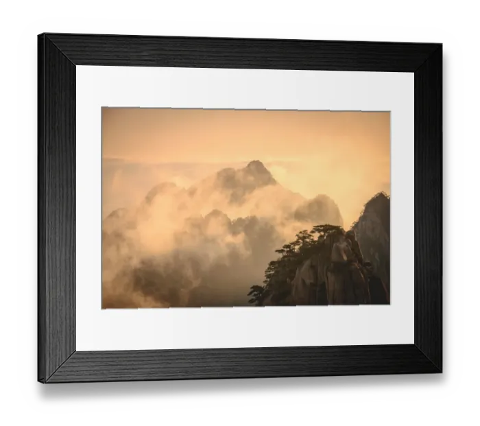 Framed Print : Yellow mountain sunrise, China Framed Print : Yellow mountain sunrise, China