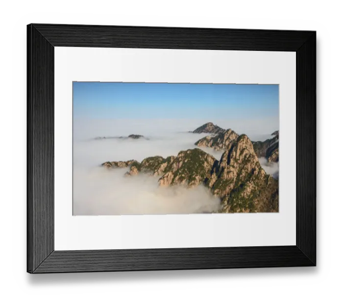 Framed Print : Yellow mountain cloud peaks Framed Print : Yellow mountain cloud peaks