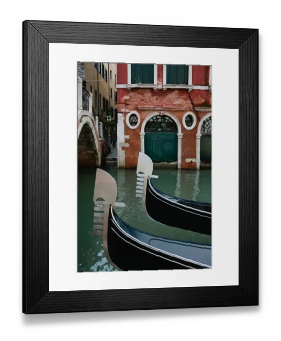 Framed Print : Traditional Gondola boats in Venice, Italy Framed Print : Traditional Gondola boats in Venice, Italy