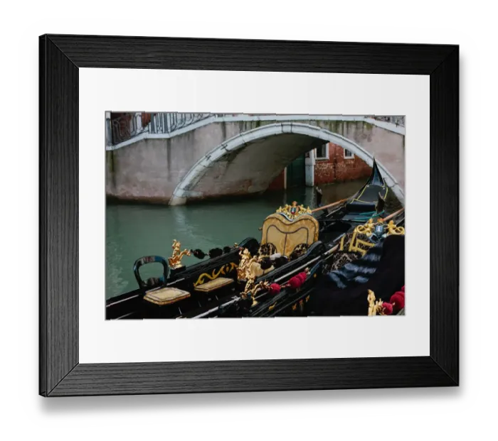Framed Print : Traditional Gondola boats in Venice, Italy Framed Print : Traditional Gondola boats in Venice, Italy
