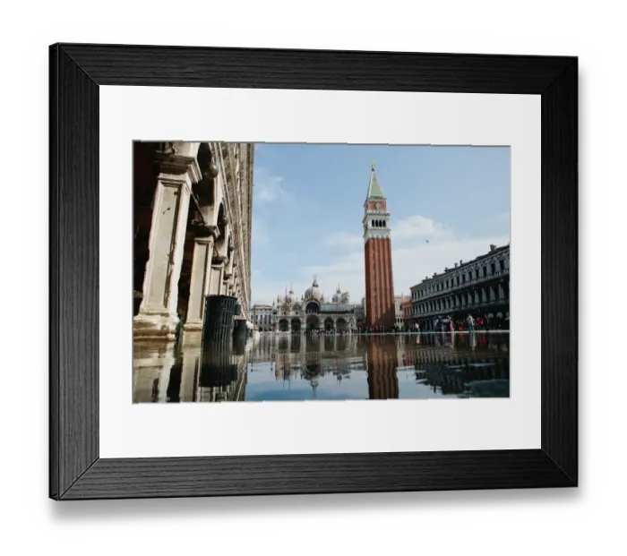 Framed Print : Flood On St Marks Square or Piazza San Marco, in Venice Italy Framed Print : Flood On St Marks Square or Piazza San Marco, in Venice Italy