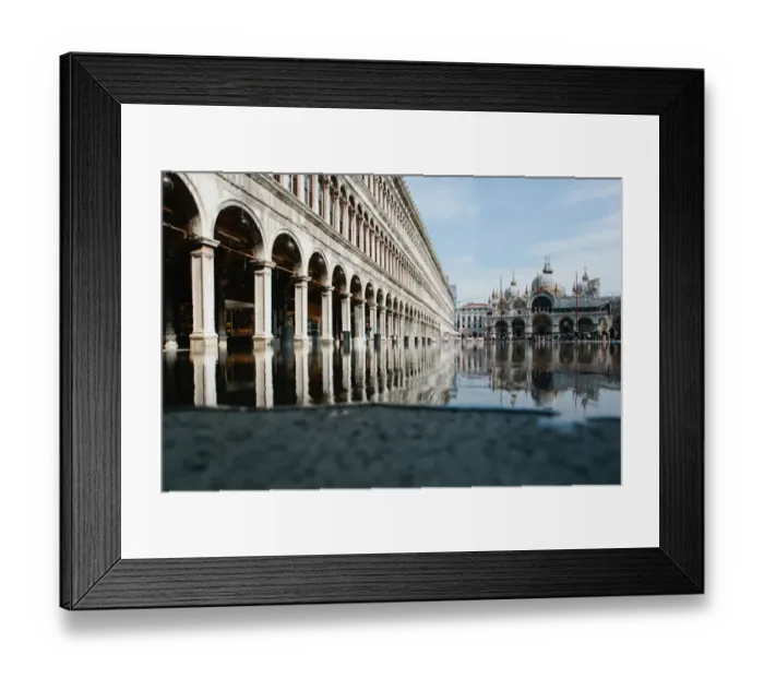 Framed Print : Flood On St Marks Square or Piazza San Marco, in Venice Italy Framed Print : Flood On St Marks Square or Piazza San Marco, in Venice Italy