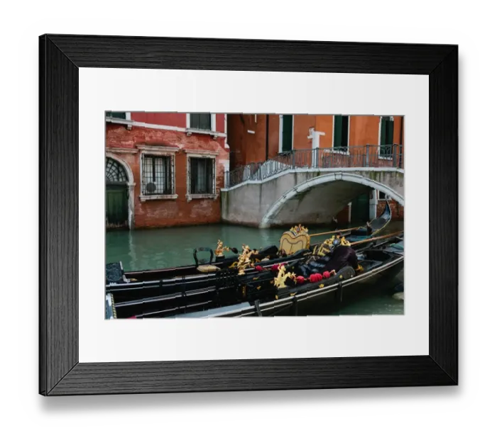 Framed Print : Traditional Gondola boats in Venice, Italy Framed Print : Traditional Gondola boats in Venice, Italy