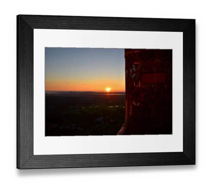 Framed Print : Mandalay hill sunset