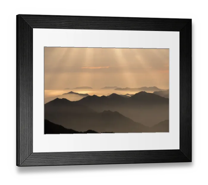 Framed Print : Monkey watch sea cloud, Mt. Huangshan in Anhui, China Framed Print : Monkey watch sea cloud, Mt. Huangshan in Anhui, China