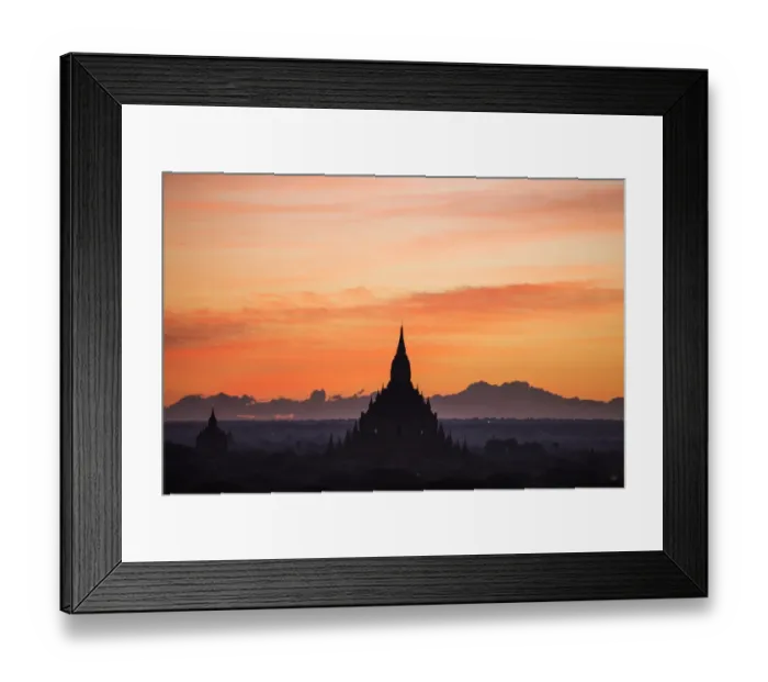 Framed Print : Bagan temple landscape on sunrise. Burma Framed Print : Bagan temple landscape on sunrise. Burma