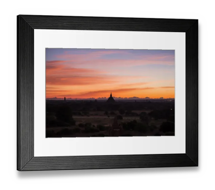 Framed Print : Bagan temple landscape on sunrise. Burma Framed Print : Bagan temple landscape on sunrise. Burma