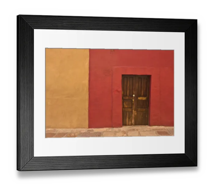 Framed Print : Wall and door in colonial San Miguel de Allende Framed Print : Wall and door in colonial San Miguel de Allende