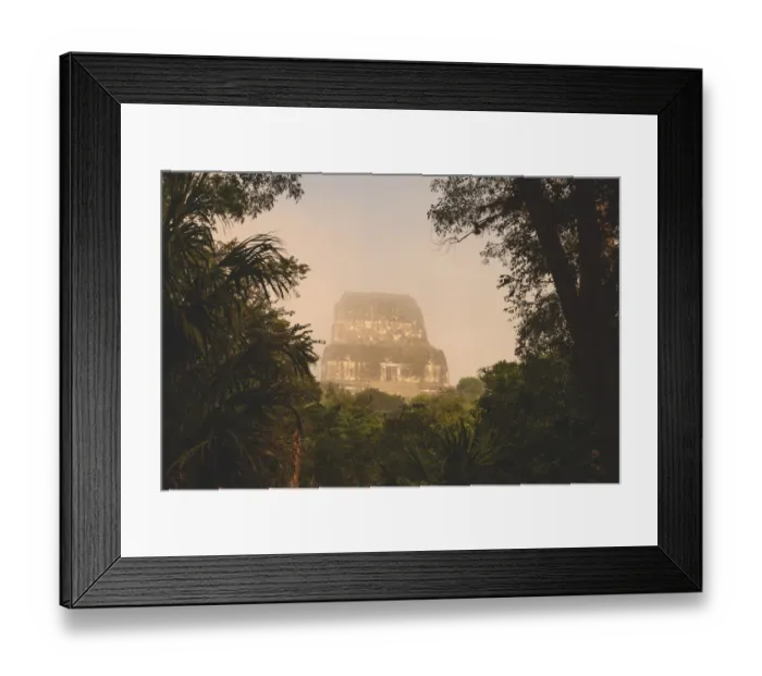 Framed Print : Tikal through the trees Framed Print : Tikal through the trees