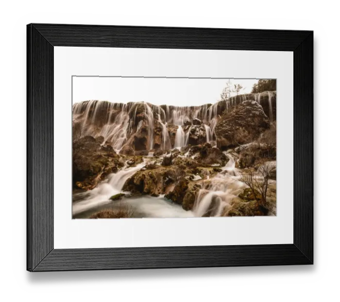 Framed Print : Jiuzhaigou waterfall Framed Print : Jiuzhaigou waterfall