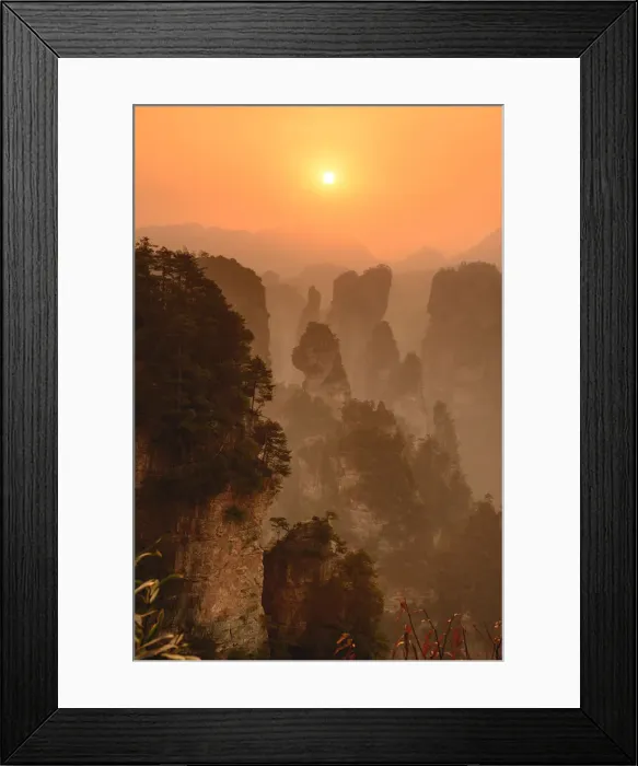 Framed Print : Wulingyuan sunrise cliffs Framed Print : Wulingyuan sunrise cliffs