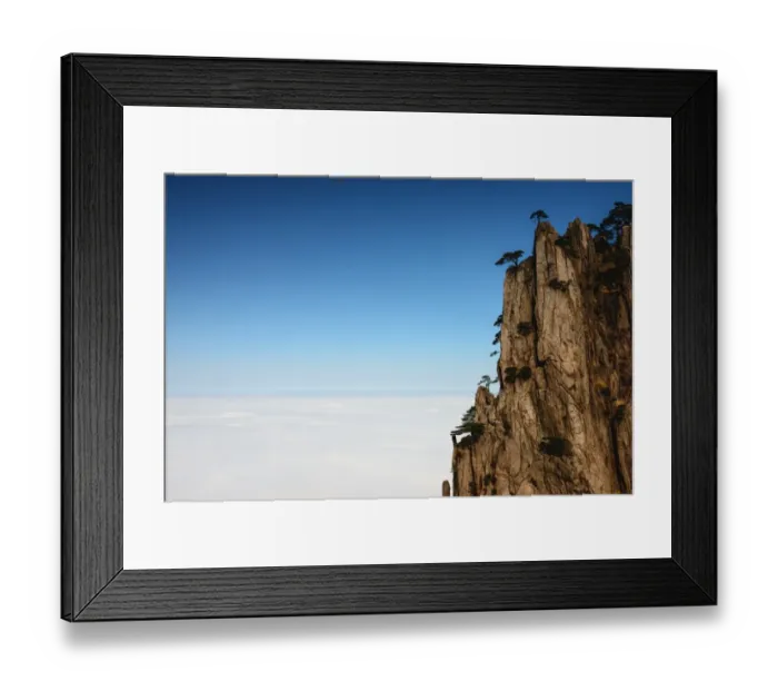 Framed Print : Huangshan summit cliffs Framed Print : Huangshan summit cliffs