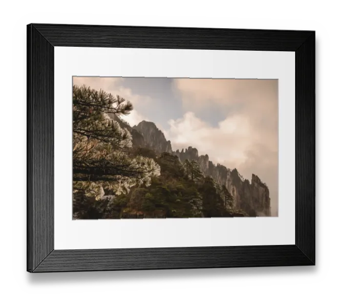 Framed Print : Yellow mountain scenery Framed Print : Yellow mountain scenery