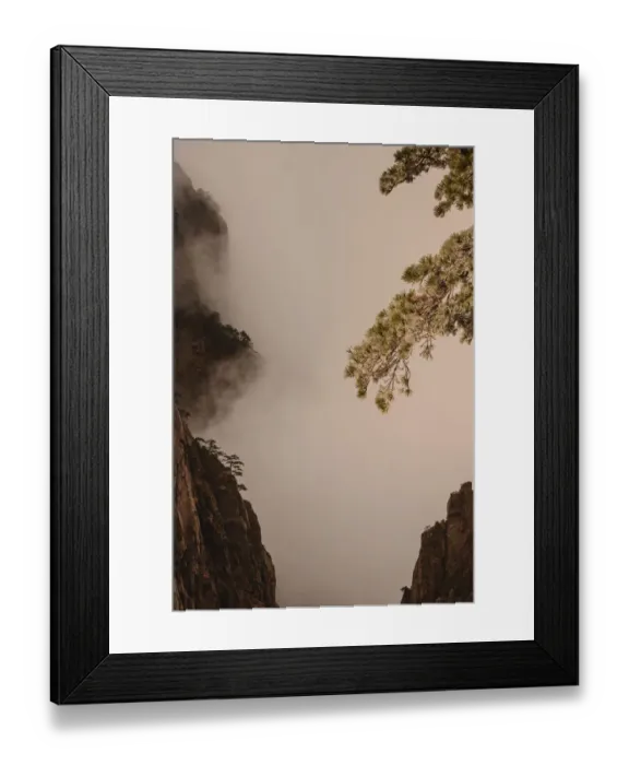 Framed Print : Yellow mountain cloud valley Framed Print : Yellow mountain cloud valley