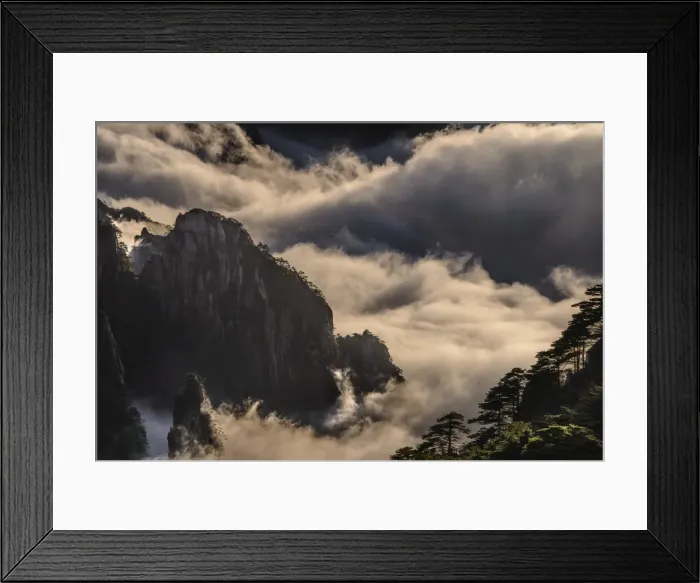 Framed Print : Huangshan Tsunami Framed Print : Huangshan Tsunami