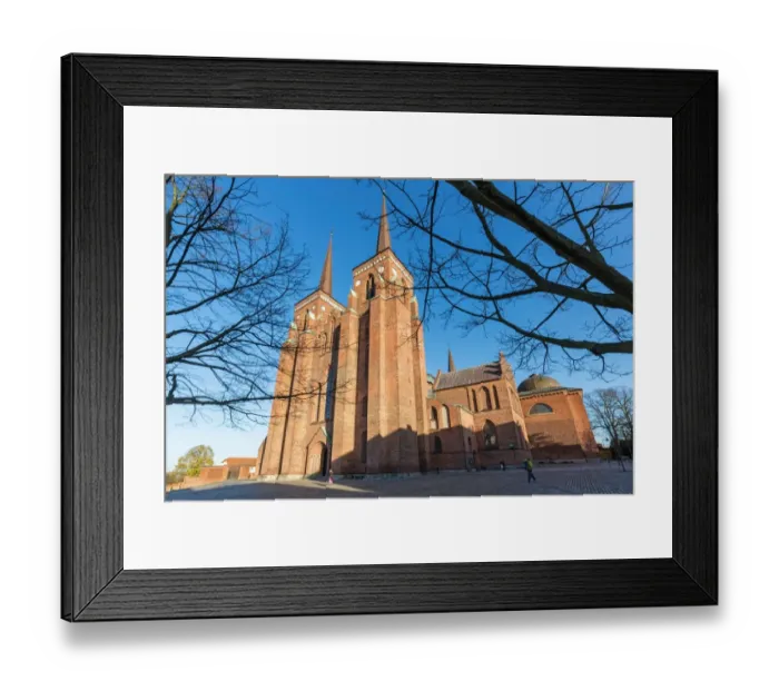 Framed Print : Roskilde Cathedral in Denmark - UNESCO site and major sight Framed Print : Roskilde Cathedral in Denmark - UNESCO site and major sight