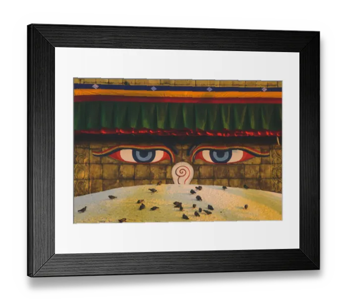 Framed Print : Bodnath Eyes Framed Print : Bodnath Eyes