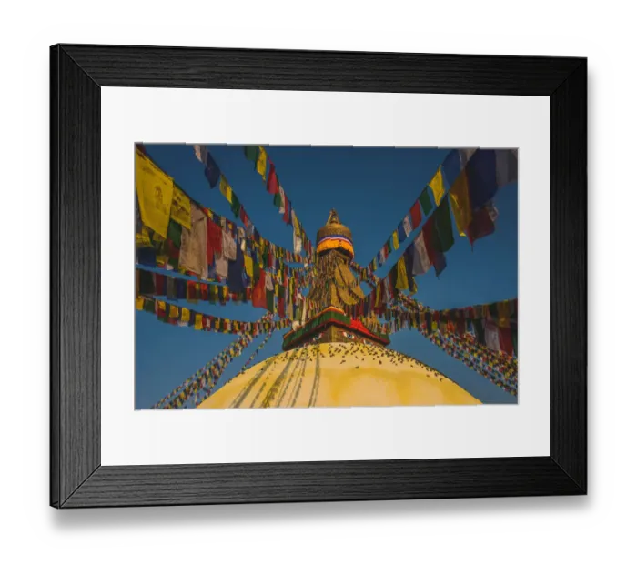 Framed Print : Boudhanath flags Framed Print : Boudhanath flags
