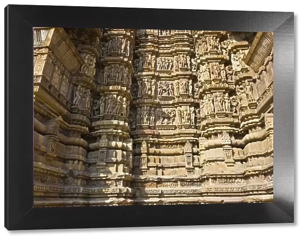 Artistic sculptures of Kandariya Mahadeva Temple, Khajuraho, Chhatarpur District, Madhya Pradesh, India