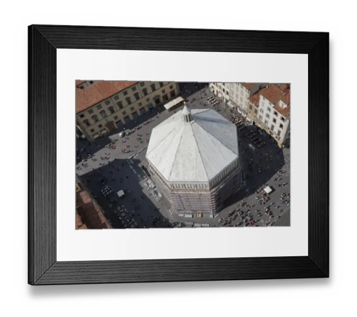 Framed Print : View from above on the Baptistery of Saint John, Florence, Italy Framed Print : View from above on the Baptistery of Saint John, Florence, Italy