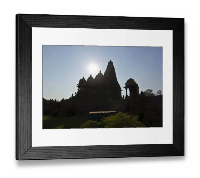 Framed Print : Kandariya Mahadeva Temple against the sunlight Framed Print : Kandariya Mahadeva Temple against the sunlight