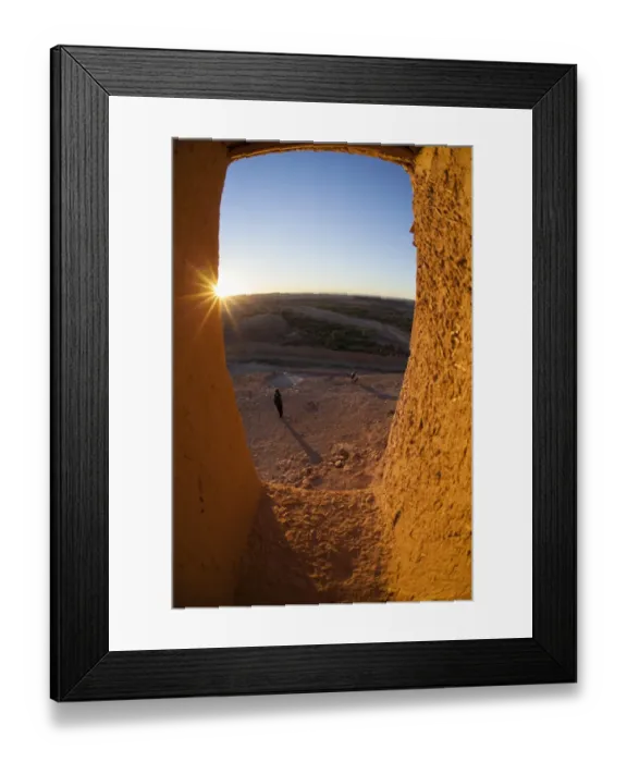 Framed Print : Kasbah Ait Benhaddou. Unesco heritage. View from window