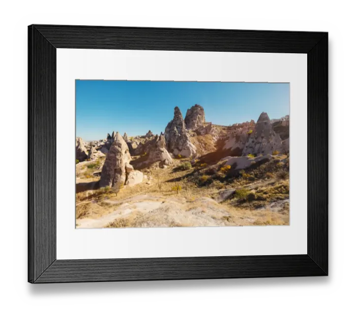 Framed Print : Uchisar town in Cappadocia. Turkey Framed Print : Uchisar town in Cappadocia. Turkey