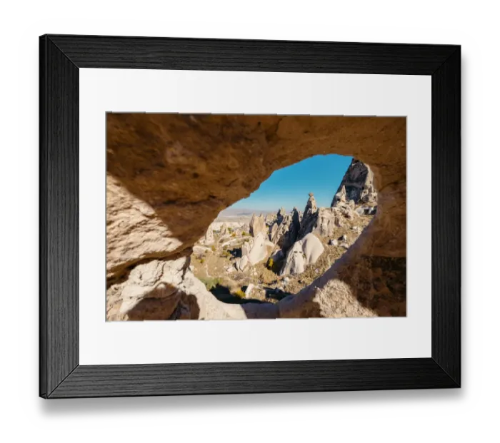 Framed Print : Uchisar town in Cappadocia. Turkey Framed Print : Uchisar town in Cappadocia. Turkey