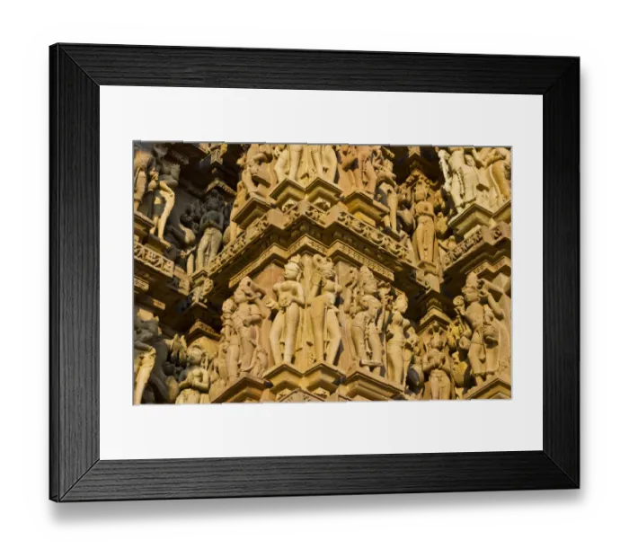 Framed Print : Artistic sculptures of Khajuraho Temples, Chhatarpur District, Madhya Pradesh, India Framed Print : Artistic sculptures of Khajuraho Temples, Chhatarpur District, Madhya Pradesh, India