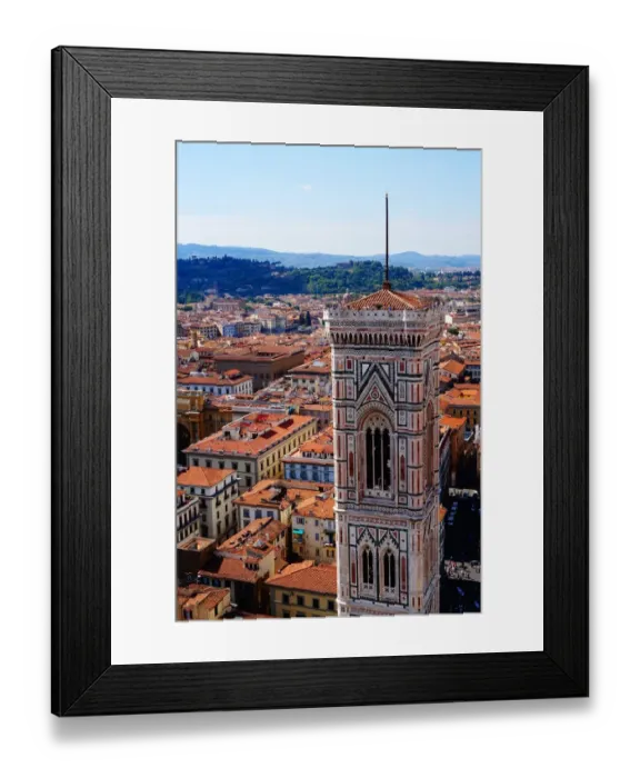 Framed Print : Old City of Florence and Campanile of Giotto, Firenze, Italy Framed Print : Old City of Florence and Campanile of Giotto, Firenze, Italy