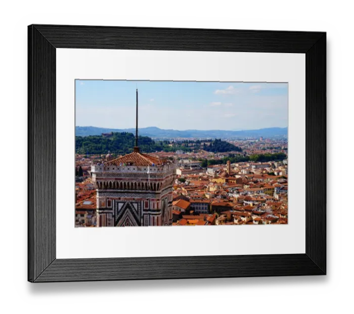 Framed Print : Panoramic Terrace Campanile di Giotto, Surroundings, Florence, Italy Framed Print : Panoramic Terrace Campanile di Giotto, Surroundings, Florence, Italy
