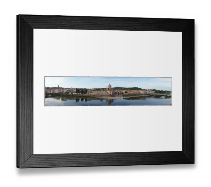 Framed Print : Panorama Riverside of the Arno in Florence, Italy