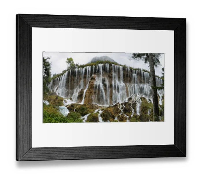 Framed Print : Nuorilang waterfalls in Jiuzhaigou, China, Asia Framed Print : Nuorilang waterfalls in Jiuzhaigou, China, Asia