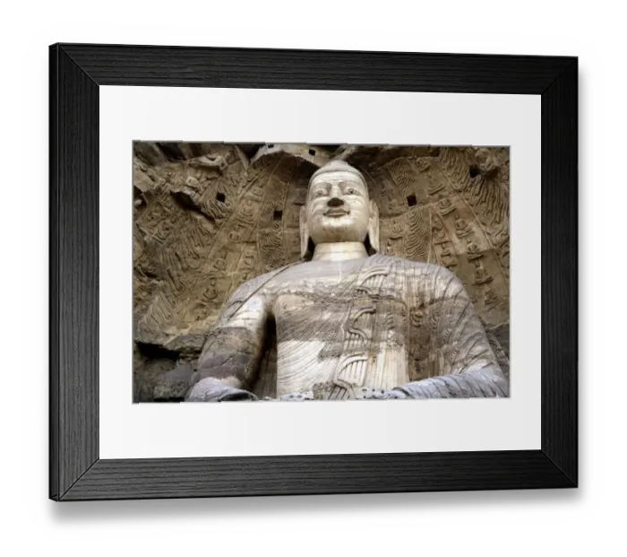 Framed Print : China. A Buddha statue in the ancient rock cut Yungang Buddhist temple grottoes Framed Print : China. A Buddha statue in the ancient rock cut Yungang Buddhist temple grottoes