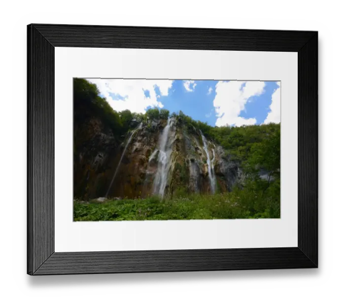 Framed Print : Beautiful waterfalls in Plitvice Lakes Framed Print : Beautiful waterfalls in Plitvice Lakes