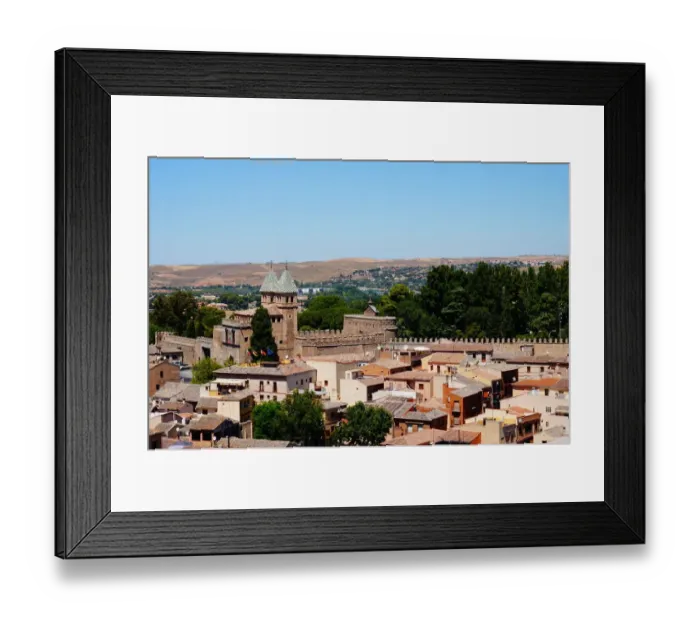 Framed Print : Rooftops and Puerta Nueva de Bisagra, Toledo, Spain Framed Print : Rooftops and Puerta Nueva de Bisagra, Toledo, Spain