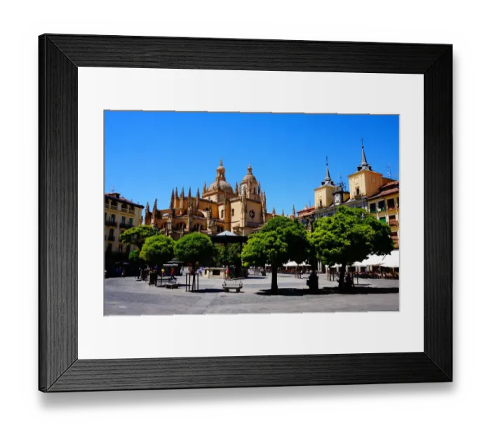 Framed Print : Plaza Mayor and Cathedral of Segovia, Spain Framed Print : Plaza Mayor and Cathedral of Segovia, Spain