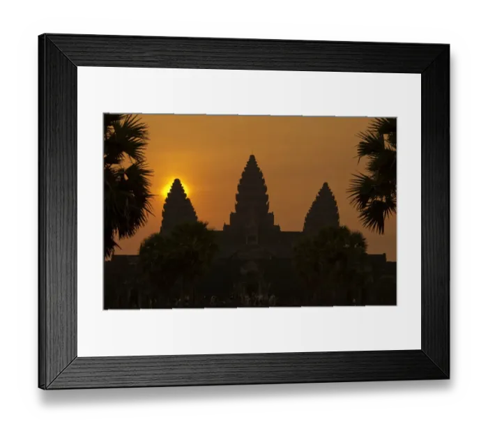 Framed Print : Silhouette Angkor Wat Against Sky During Sunset Framed Print : Silhouette Angkor Wat Against Sky During Sunset