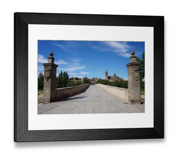 Framed Print : Walkway and Columns, Roman Bridge, Old city, Salamanca, Spain Framed Print : Walkway and Columns, Roman Bridge, Old city, Salamanca, Spain