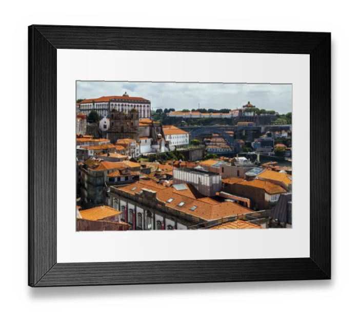 Framed Print : General view of Porto City, Oporto, Portugal