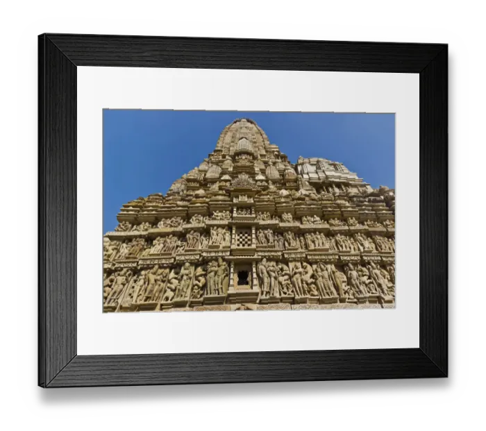 Framed Print : Artistic sculptures of Parshvanatha Temple, Khajuraho, Chhatarpur District, Madhya Pradesh, India Framed Print : Artistic sculptures of Parshvanatha Temple, Khajuraho, Chhatarpur District, Madhya Pradesh, India