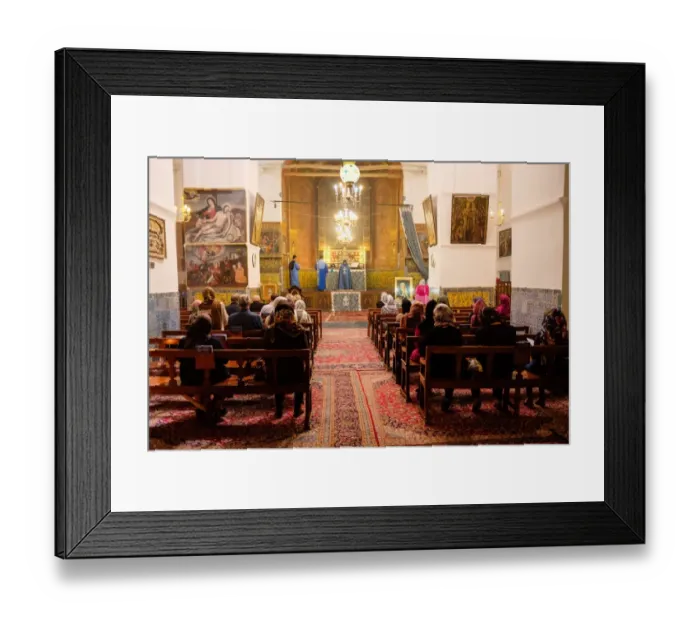 Framed Print : Iranian Armenians, Sunday morning mass in the church Framed Print : Iranian Armenians, Sunday morning mass in the church