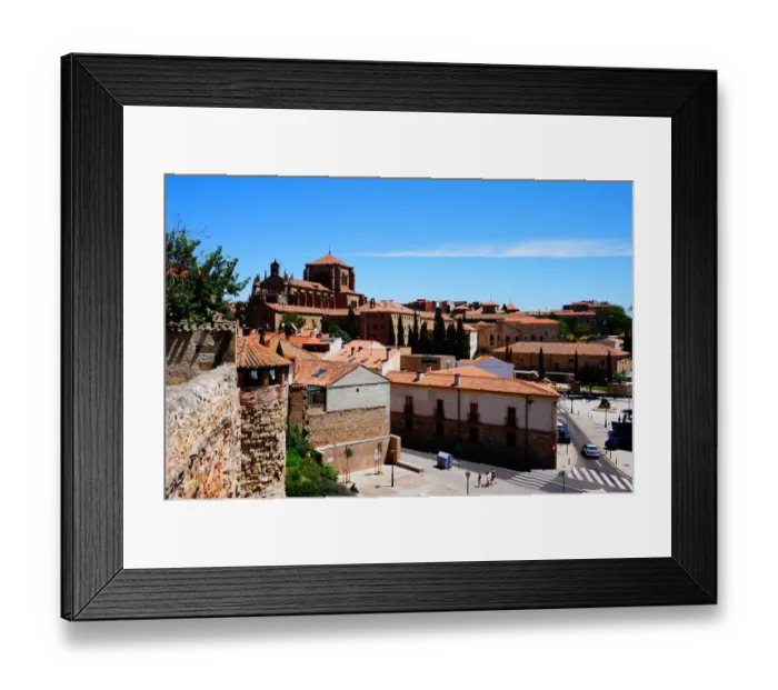 Framed Print : Overview of Old Salamanca, San Esteban Church, Spain Framed Print : Overview of Old Salamanca, San Esteban Church, Spain