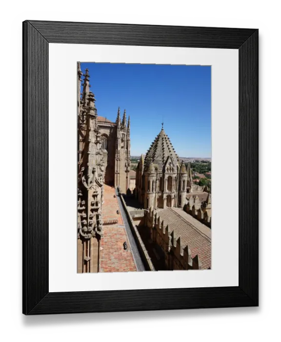 Framed Print : New and Old Cathedral of Salamanca, Spain