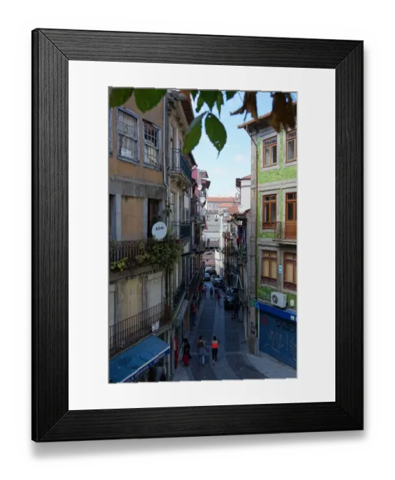 Framed Print : Colourful City streets of Porto, Portugal Framed Print : Colourful City streets of Porto, Portugal