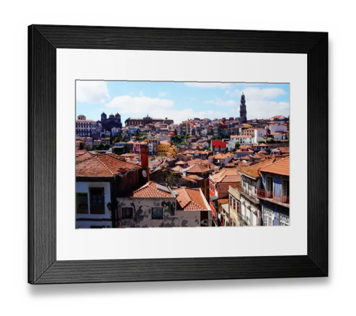 Framed Print : Colourful Close up of the old city of Porto, Portugal Framed Print : Colourful Close up of the old city of Porto, Portugal