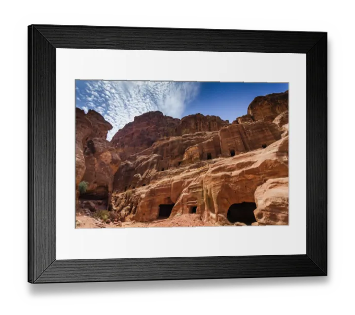 Framed Print : Tombs in Petra, Jordan Framed Print : Tombs in Petra, Jordan
