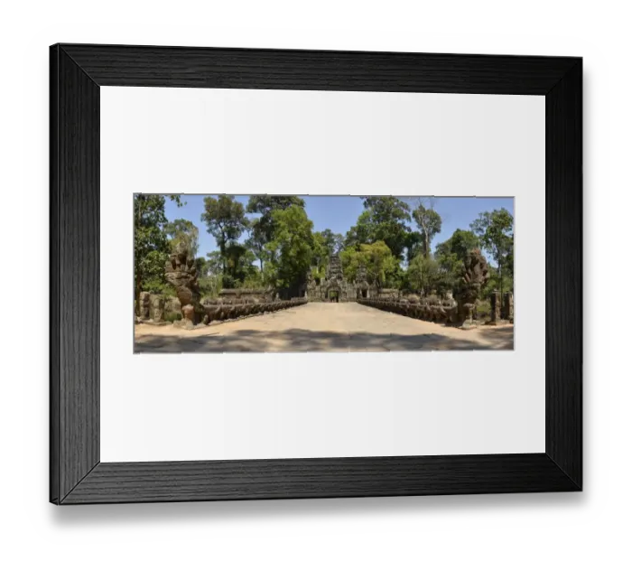 Framed Print : Angkor Thom gate, Angkor, Cambodia